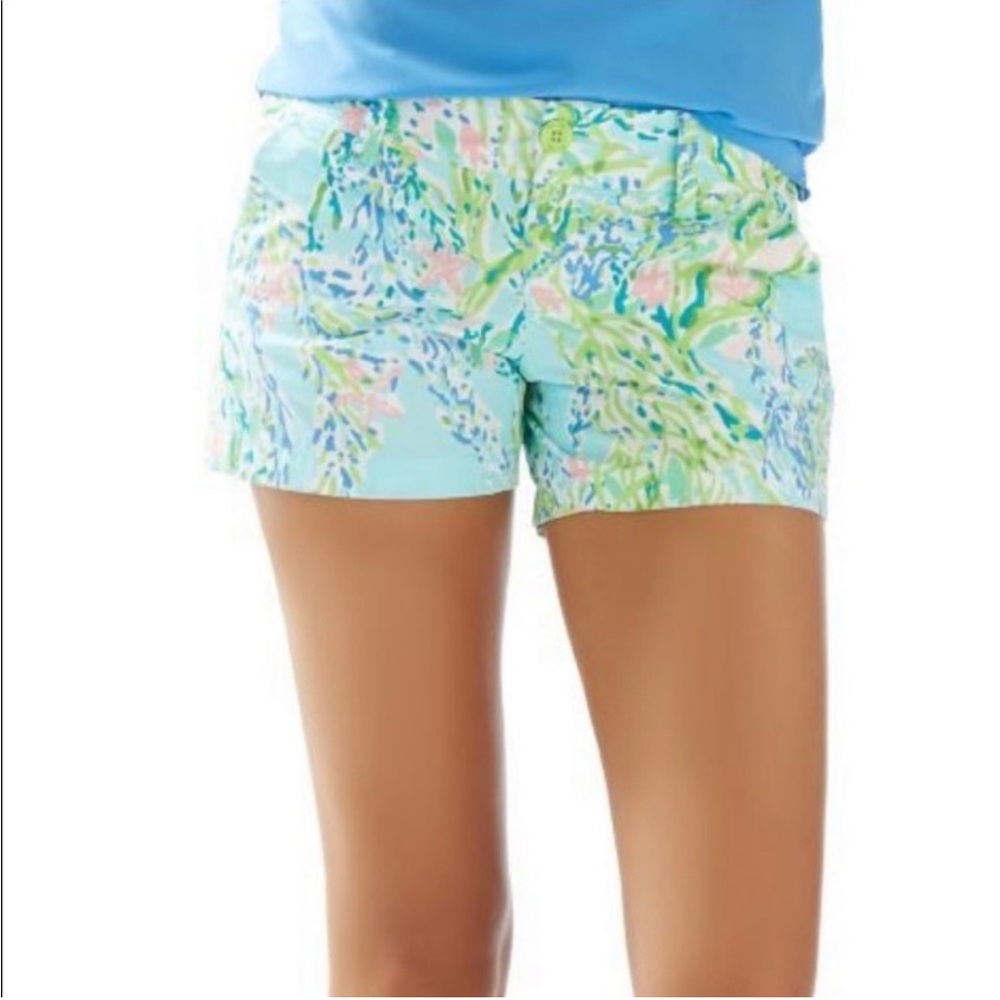 LILLY PULITZER Sky Blue Heaven Callahan Shorts Sz 2